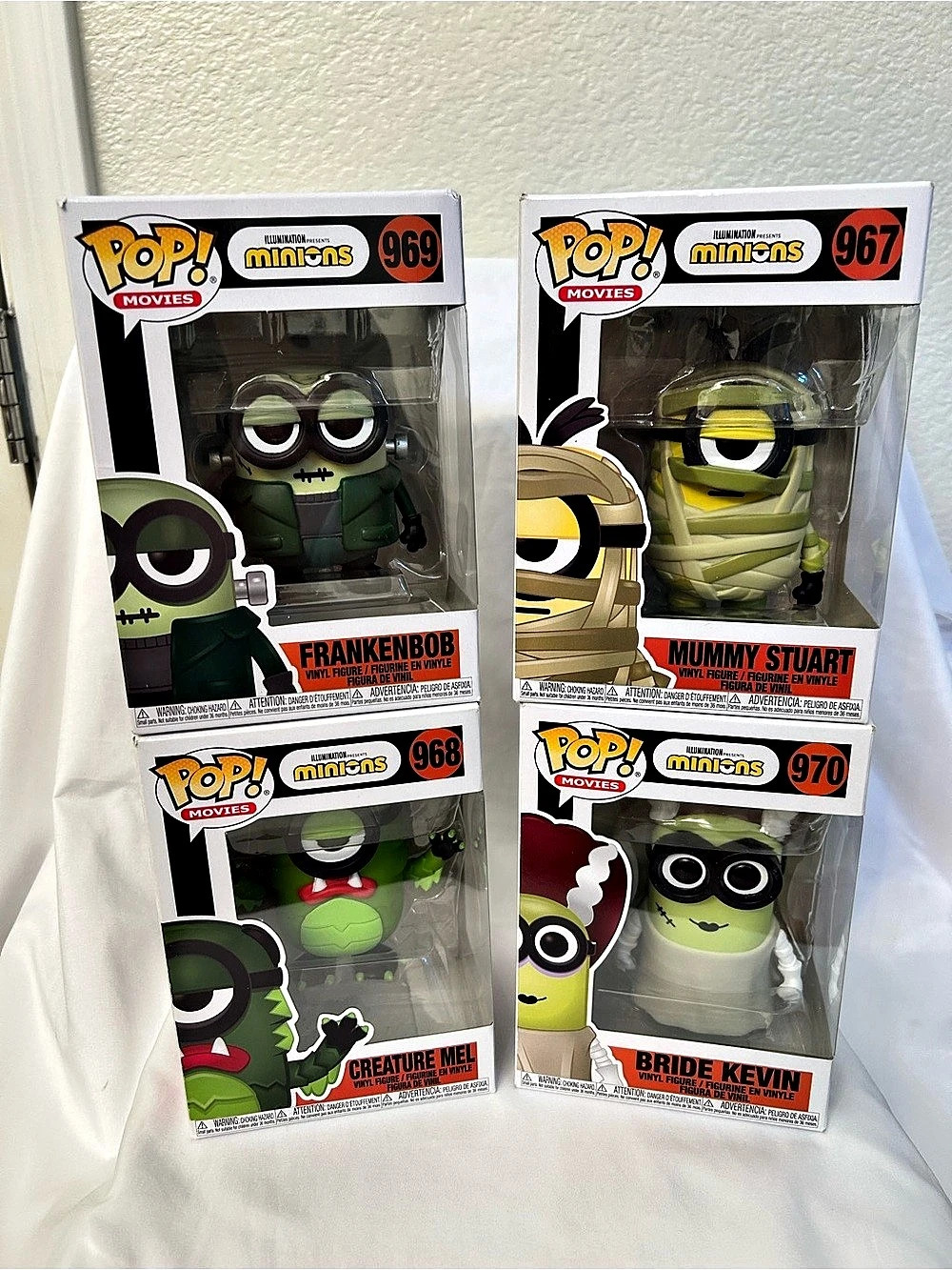 Funko Pop! Movies Minions Frankenbob Mummy Stuart Set